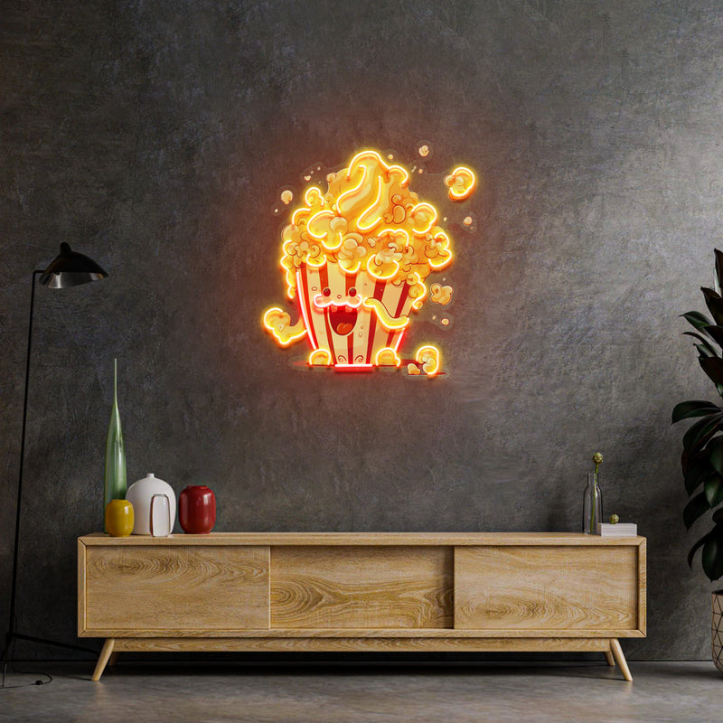 Cute Popcorn LED Neon Sign Light Pop Art