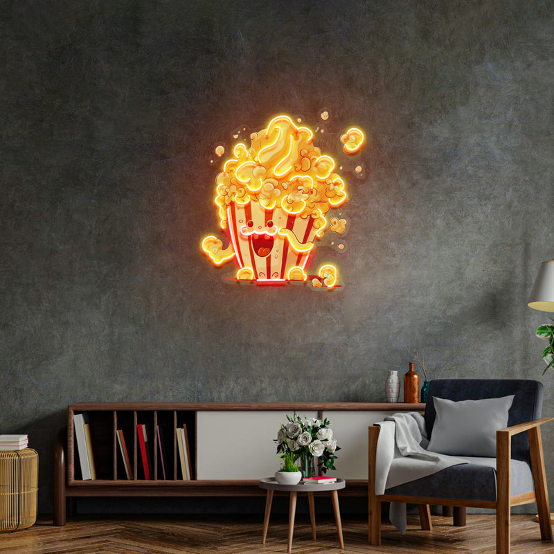 Cute Popcorn LED Neon Sign Light Pop Art