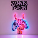 Game Hands Led Neon Acrylic Artwork