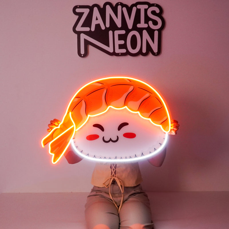 Nigiri Sushi Neon Acrylic Artwork