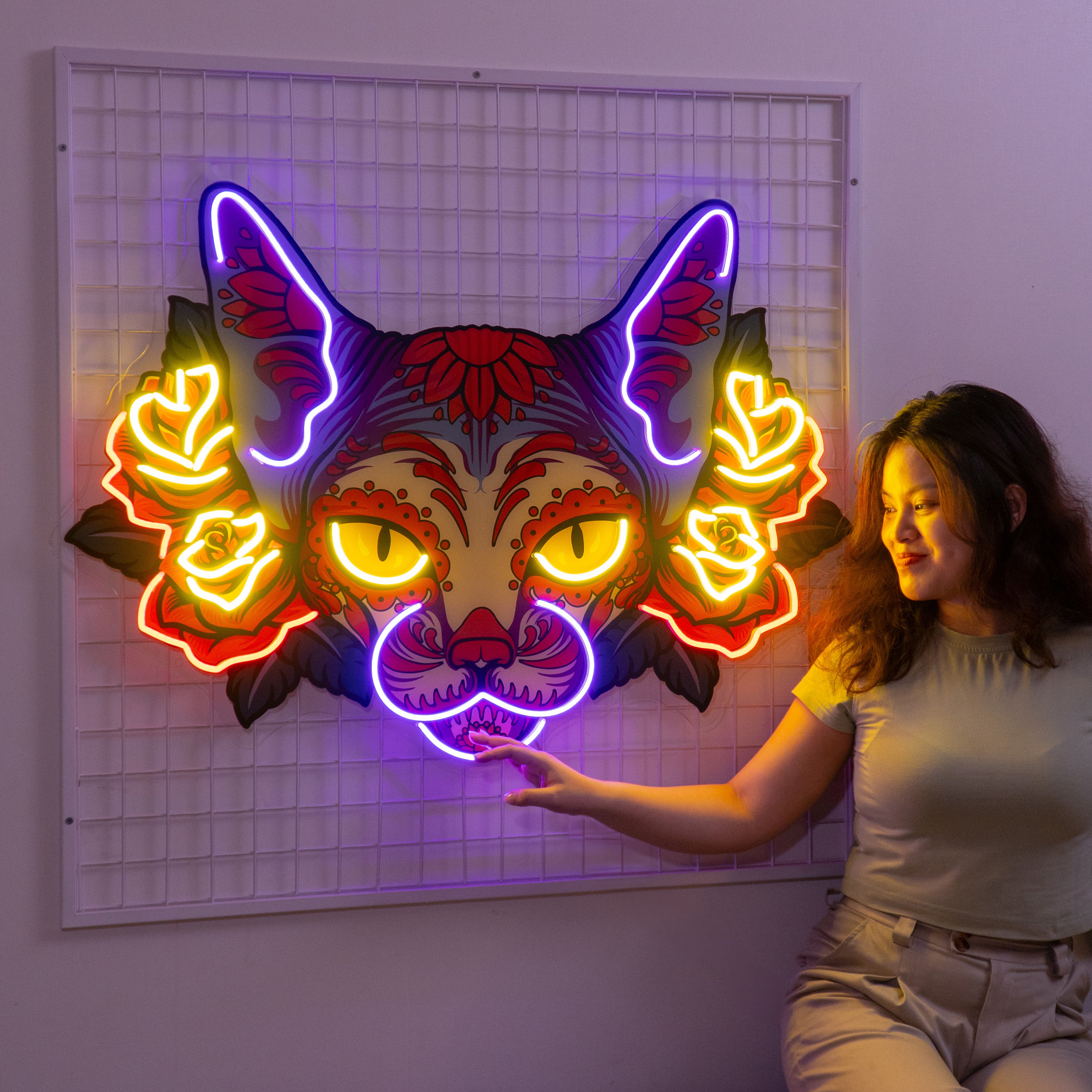 Sphynx LED Neon Sign Light Pop Art