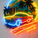 Car The Sunset LED Neon Sign Light Pop Art