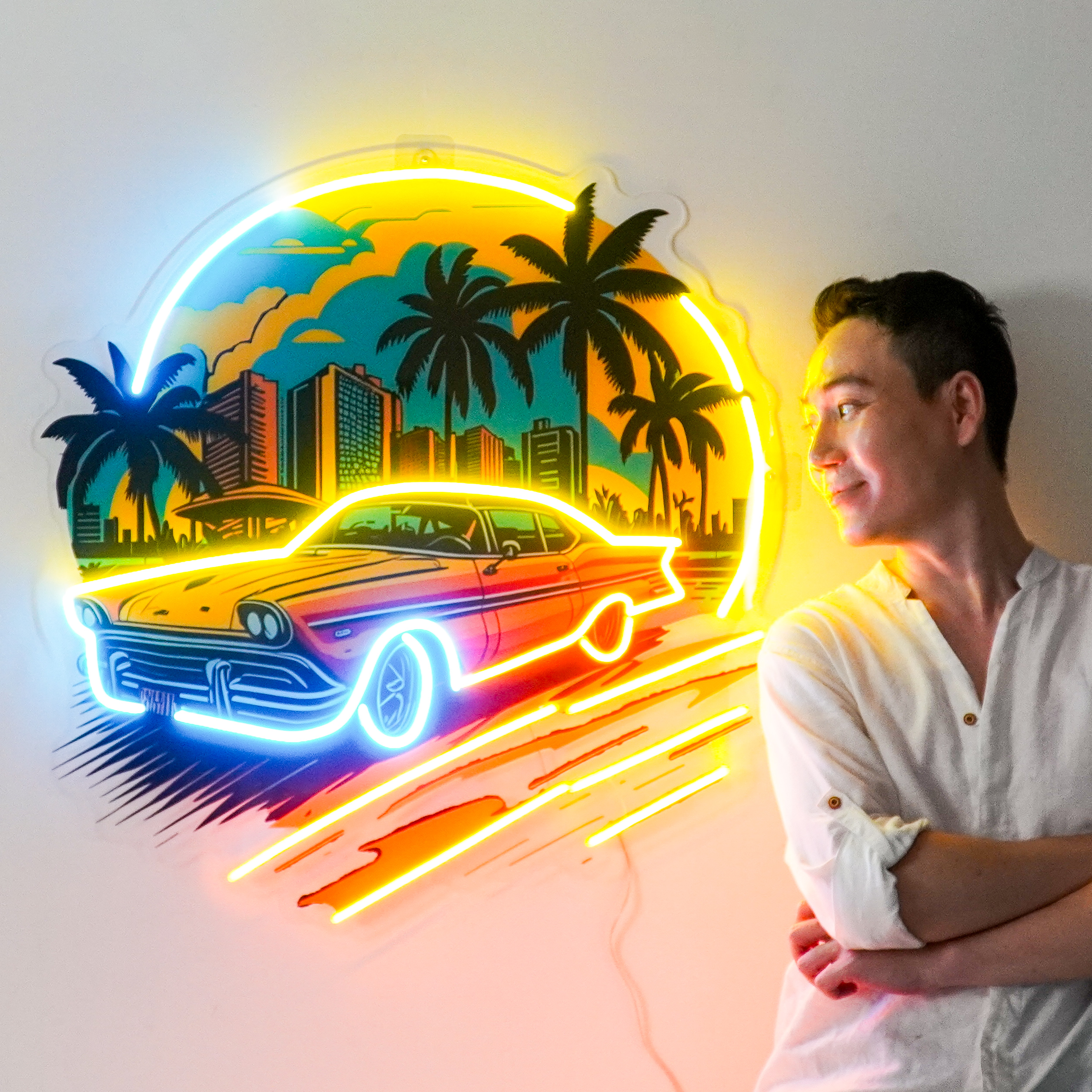 Car The Sunset LED Neon Sign Light Pop Art car-the-sunset-led-neon-sign-light-pop-art
