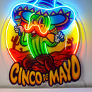 Cinco De Mayo Cactus LED Neon Sign Light Pop Art