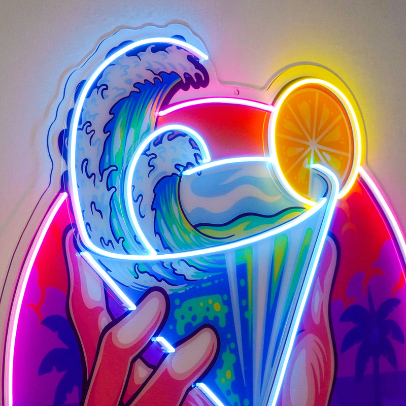 Tropical Mocktail LED Neon Sign Light Pop Art