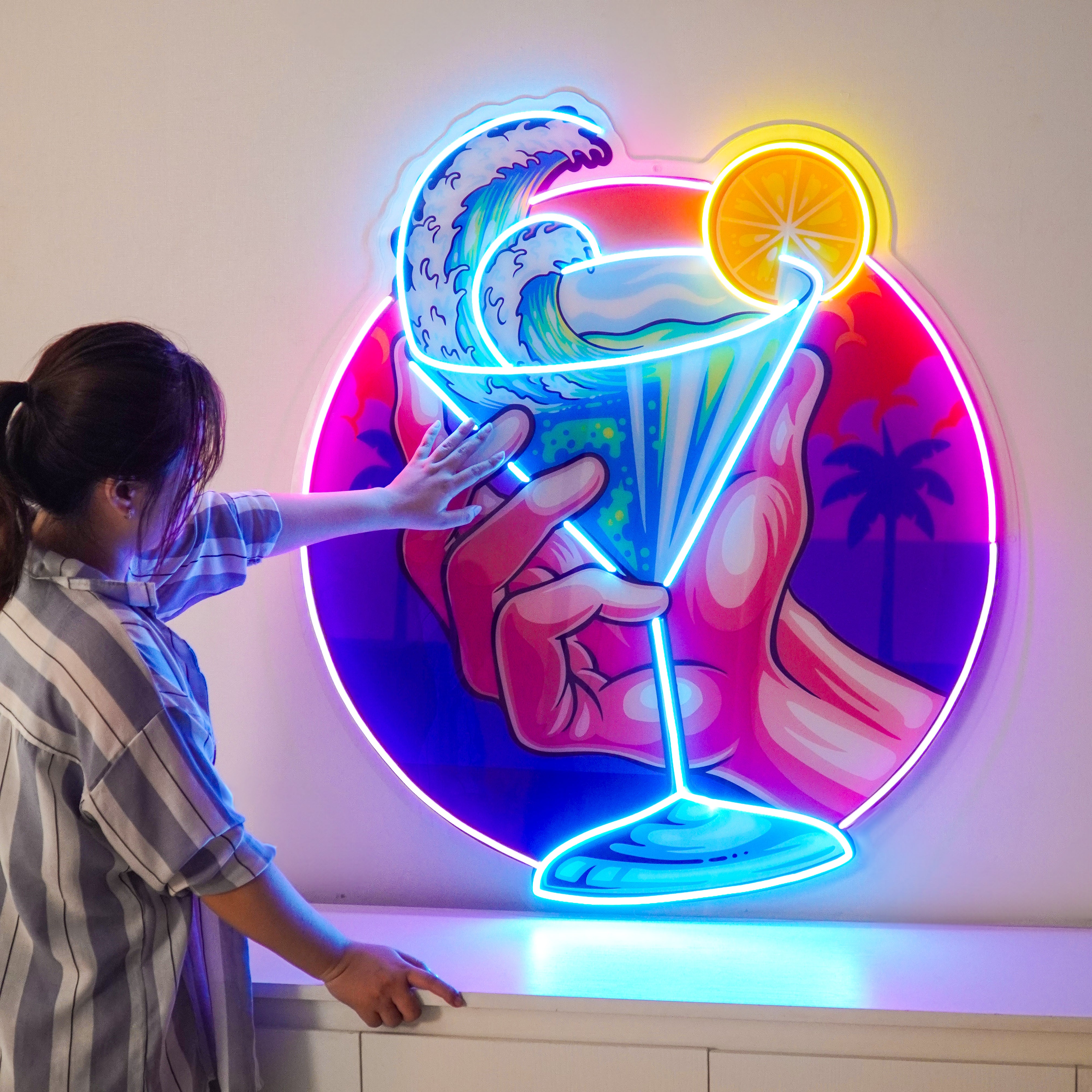 Tropical Mocktail LED Neon Sign Light Pop Art