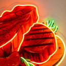 Grilled Meat Isolated LED Neon Sign Light Pop Art