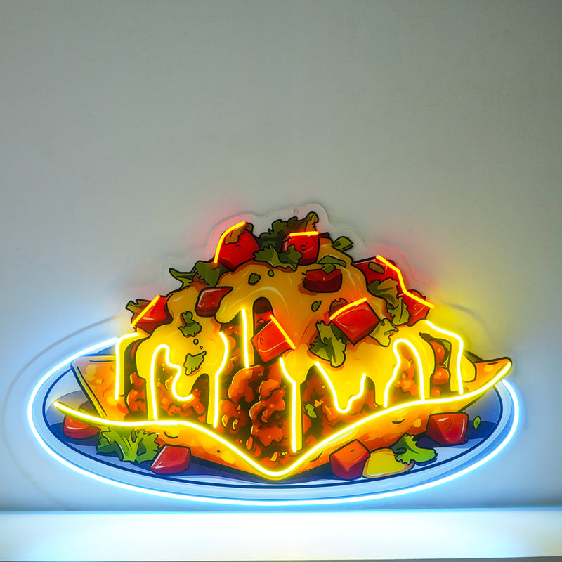 Chili Cheese Nachos LED Neon Sign Light Pop Art