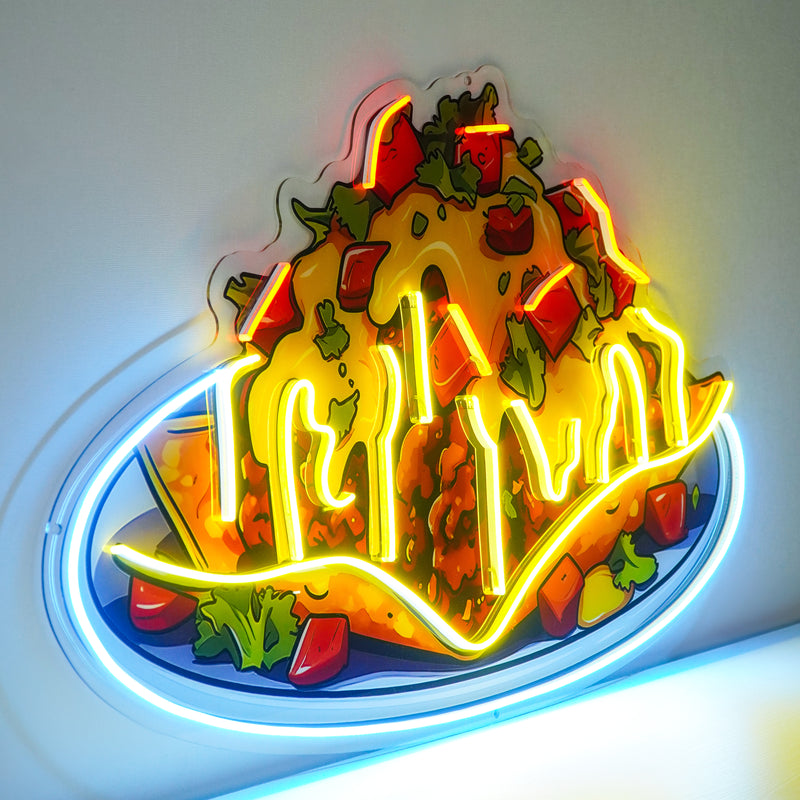 Chili Cheese Nachos LED Neon Sign Light Pop Art