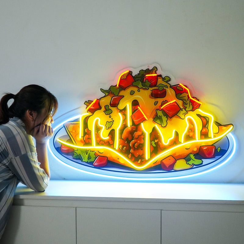 Chili Cheese Nachos LED Neon Sign Light Pop Art