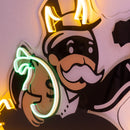 Violent Monopoly Gun Led Neon Acrylic Artwork