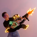 Violent Monopoly Gun Led Neon Acrylic Artwork