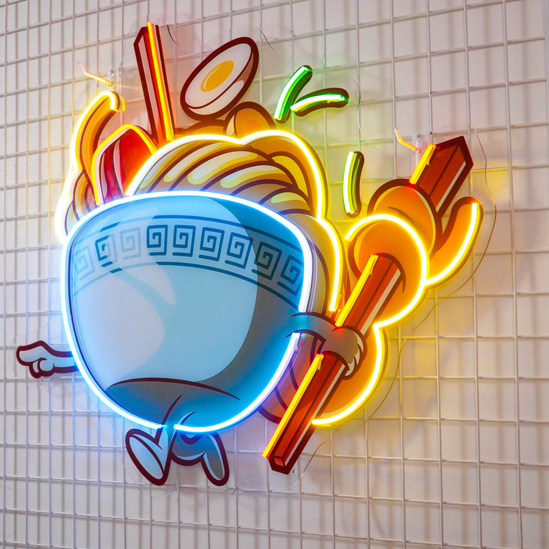 Ramen Bowl LED Neon Sign Light Pop Art