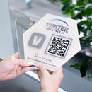 Custom Single QR Code Hexagon Stand