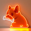 Dog Gnawing Bone LED Neon Sign Light Pop Art