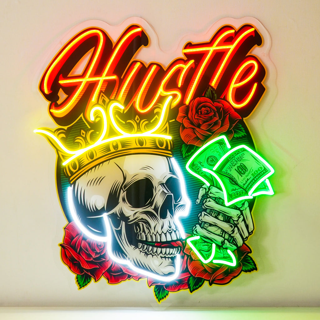Rich Skull LED Neon Sign Light Pop Art