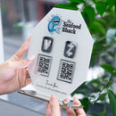 Custom Double QR Code Octagon Stand Layout A