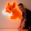 Dog Gnawing Bone LED Neon Sign Light Pop Art