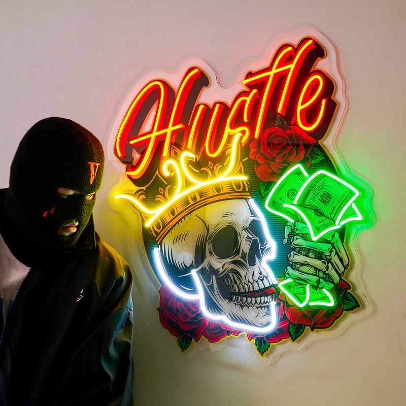 Rich Skull LED Neon Sign Light Pop Art