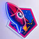 Rocket Space LED Neon Sign Light Pop Art
