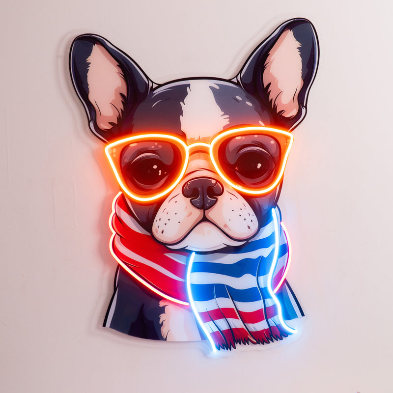 Dog Glass LED Neon Sign Light Pop Art