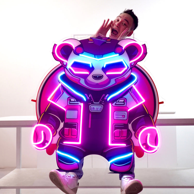 Cyberpunk Panda LED Neon Sign Light Pop Art