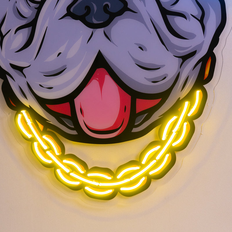 Bull Dog LED Neon Sign Light Pop Art