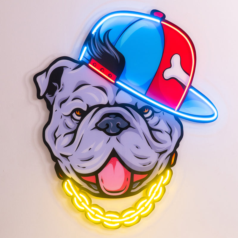 Bull Dog LED Neon Sign Light Pop Art