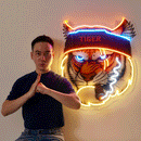 Tiger Smoking LED Neon Sign Light Pop Art
