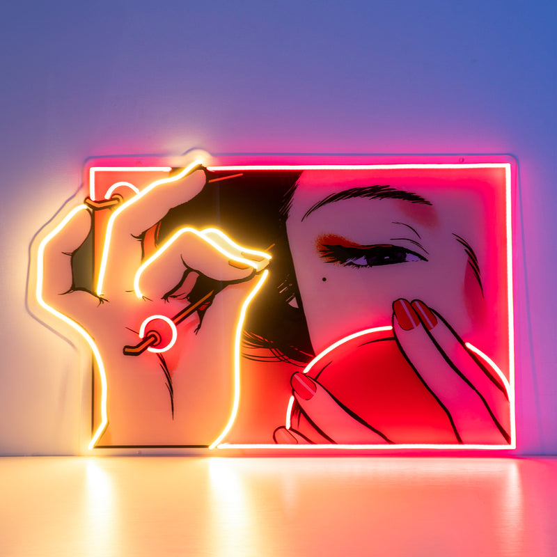 Geisha Girl LED Neon Sign Light Pop Art