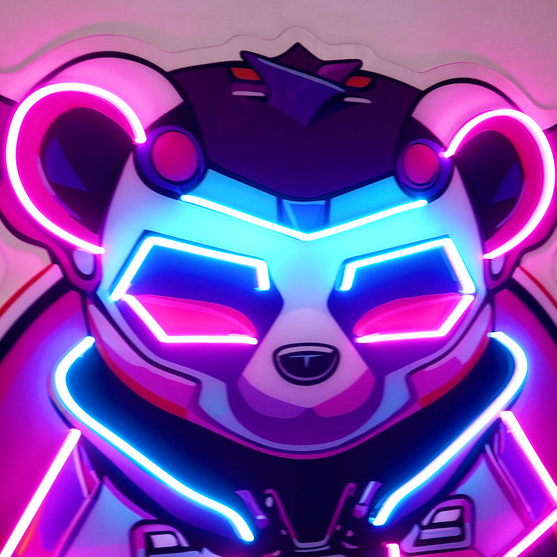 Cyberpunk Panda LED Neon Sign Light Pop Art