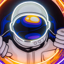 Astronauts Black Holes LED Neon Sign Light Pop Art