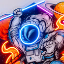 Astronaut Riding Tiger Led Neon Acrylic Artwork