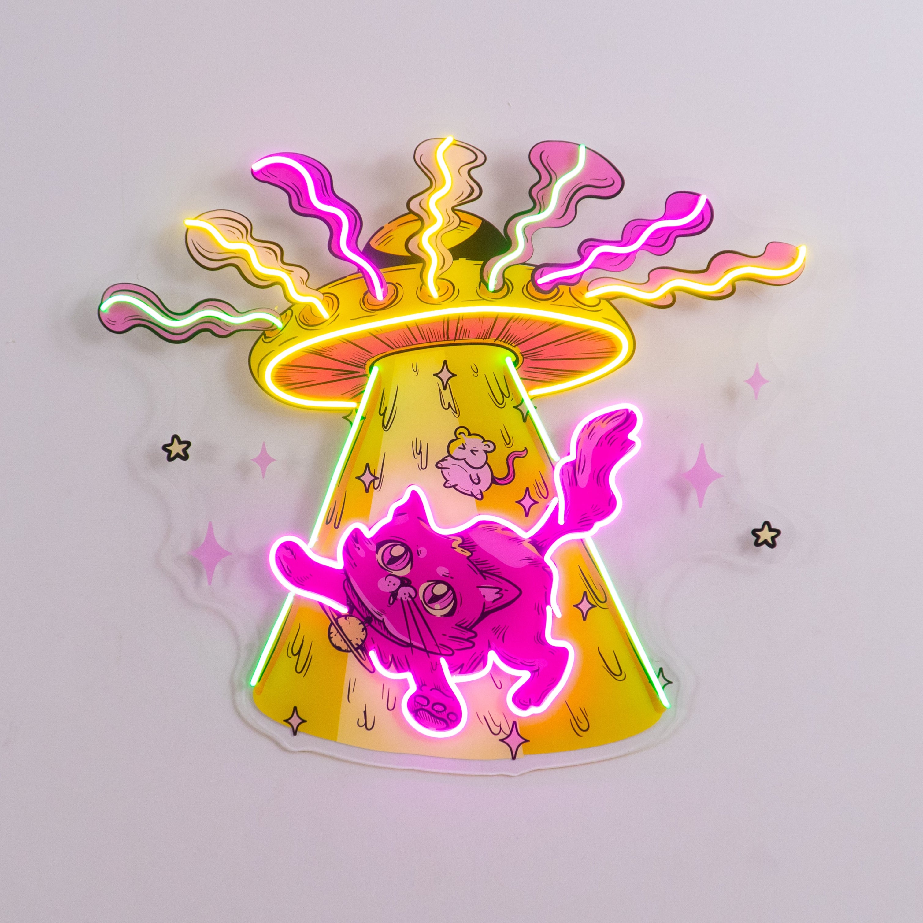 Adventurous Cat LED Neon Sign Light Pop Art