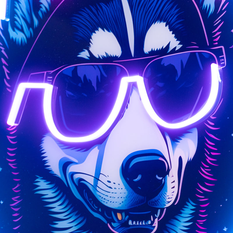 Cool Husky LED Neon Sign Light Pop Art