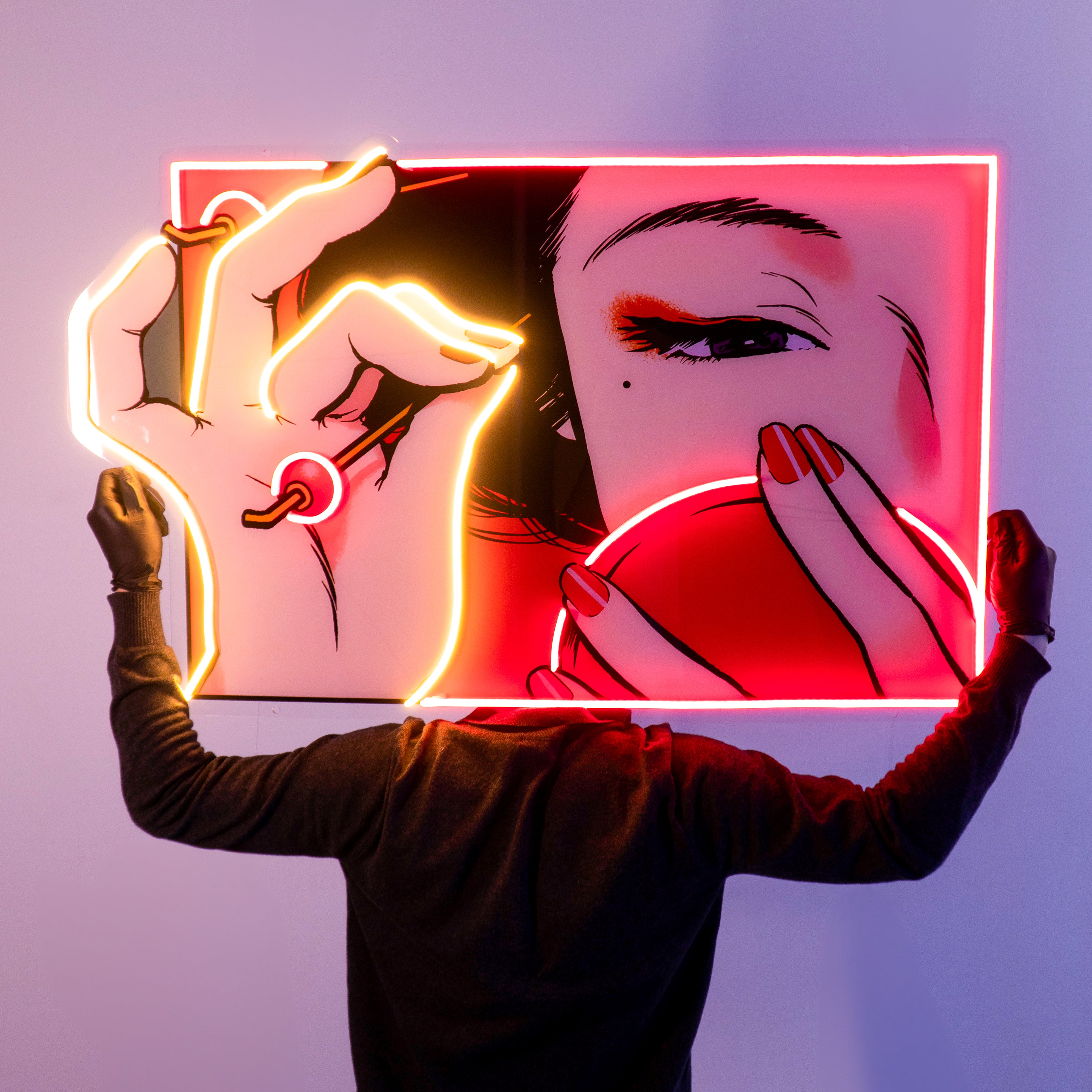 Geisha Girl LED Neon Sign Light Pop Art