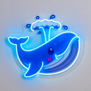 Baby Whale Spout LED Neon Sign Light Pop Art
