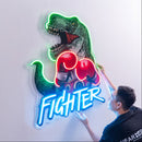 Jurassic Fighter LED Neon Sign Light Pop Art