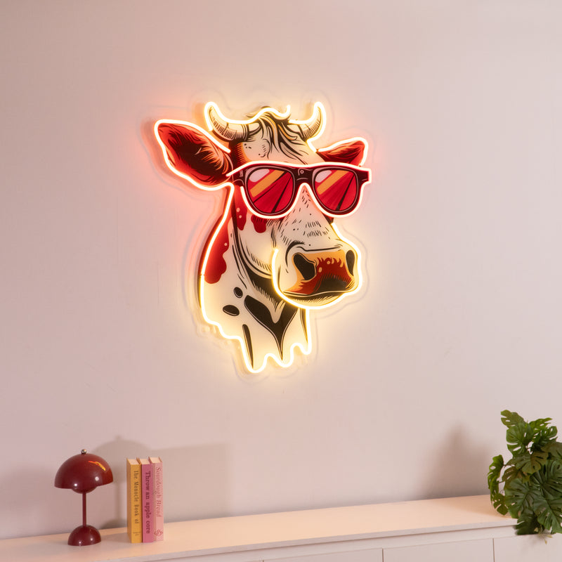 Cool Cow LED Neon Sign Light Pop Art