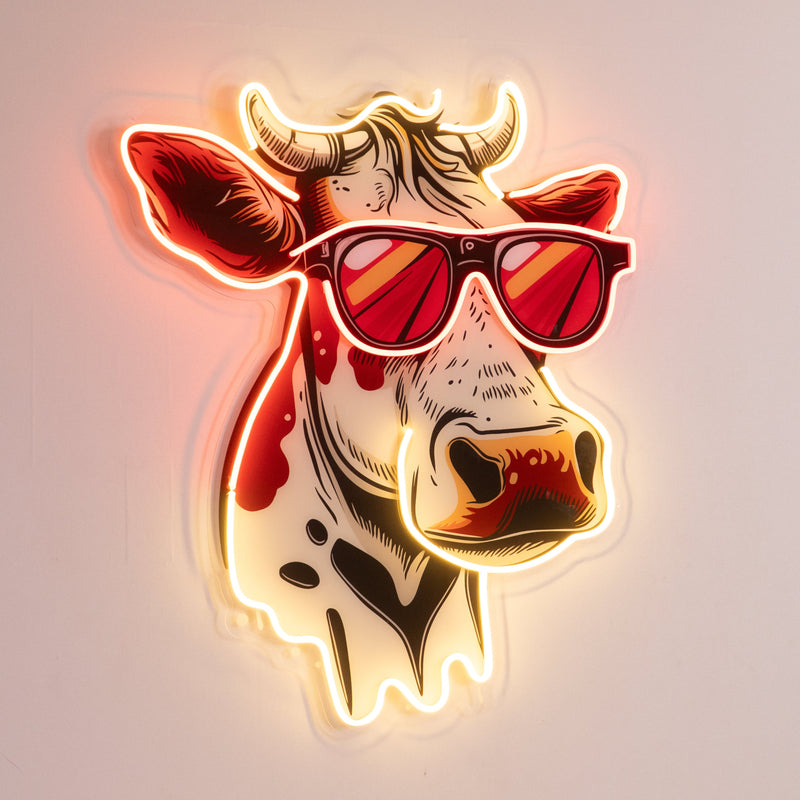 Cool Cow LED Neon Sign Light Pop Art