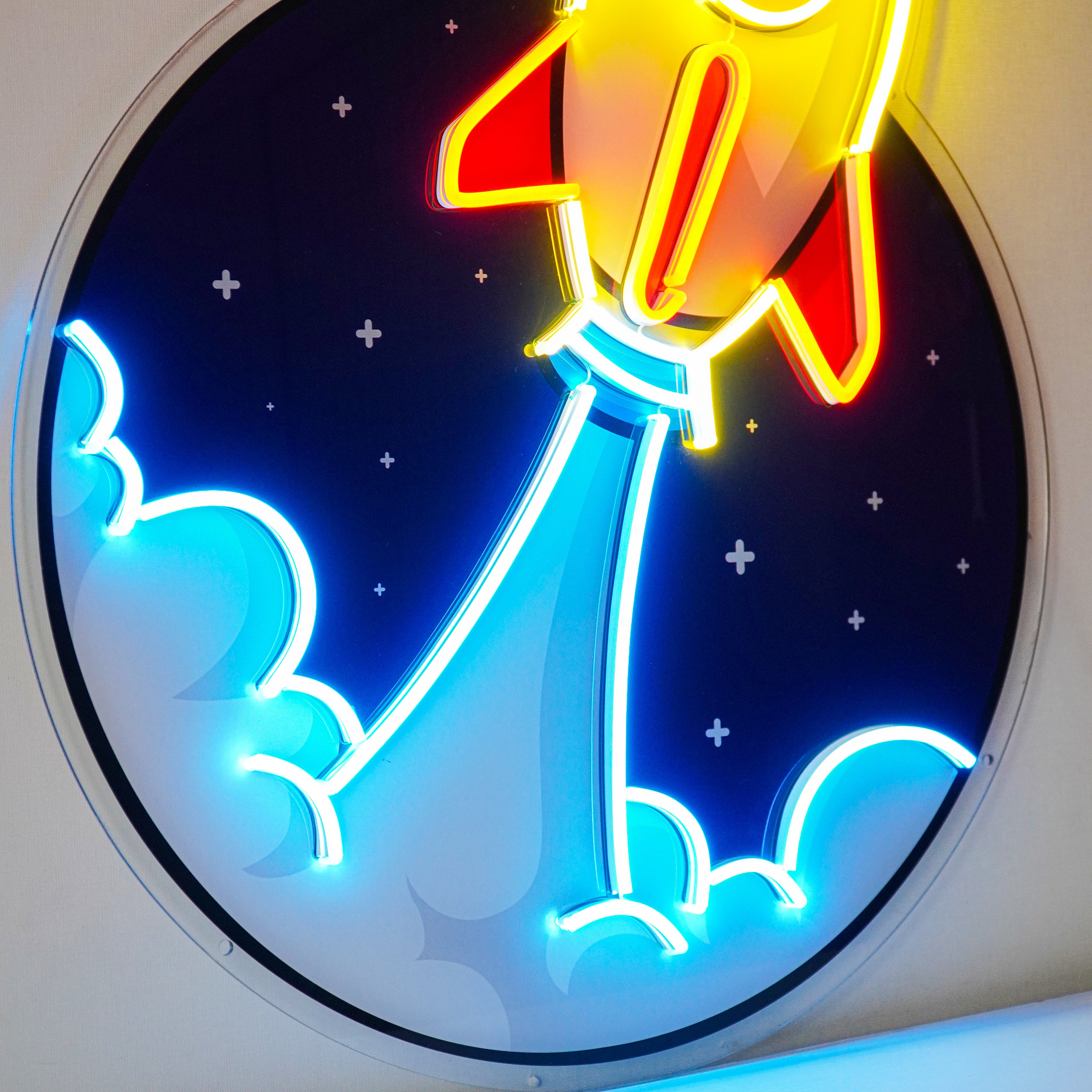 Rocket Led Neon Acrylic Artwork