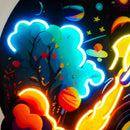Rocket Launching Universe LED Neon Sign Light Pop Art