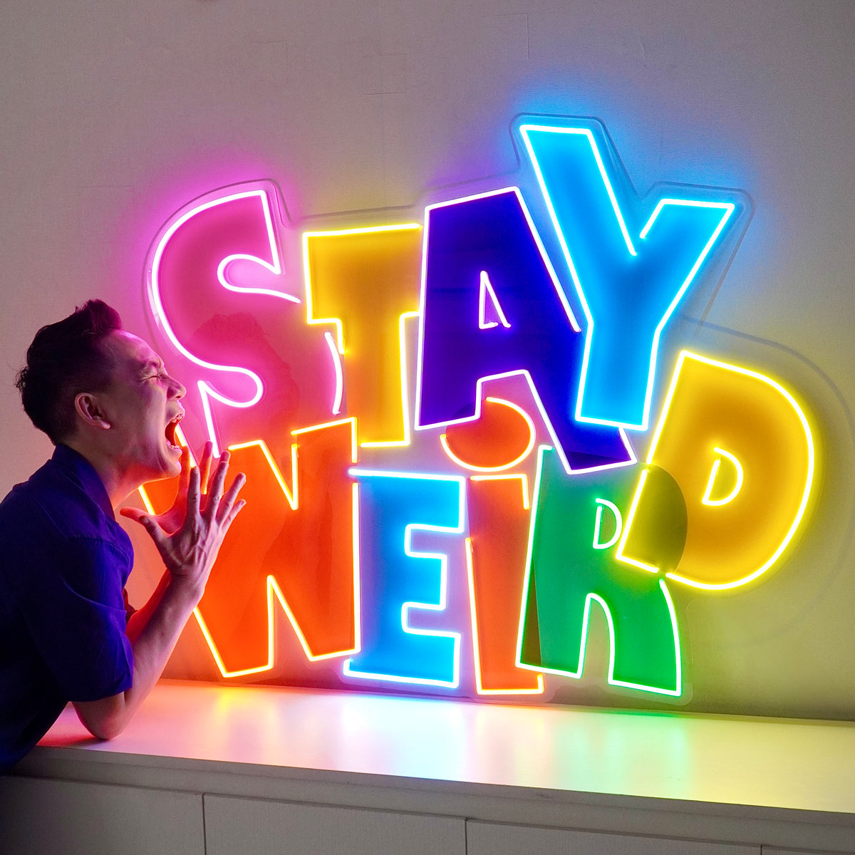 Stay Weird Neon Sign - Acrylic Artwork