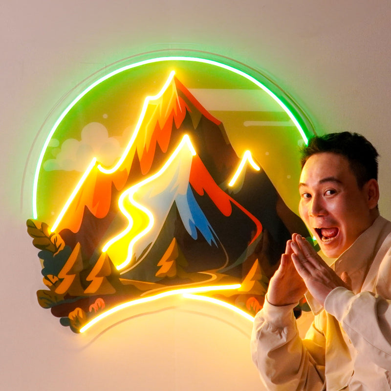 Mountain Landscape LED Neon Sign Light Pop Art