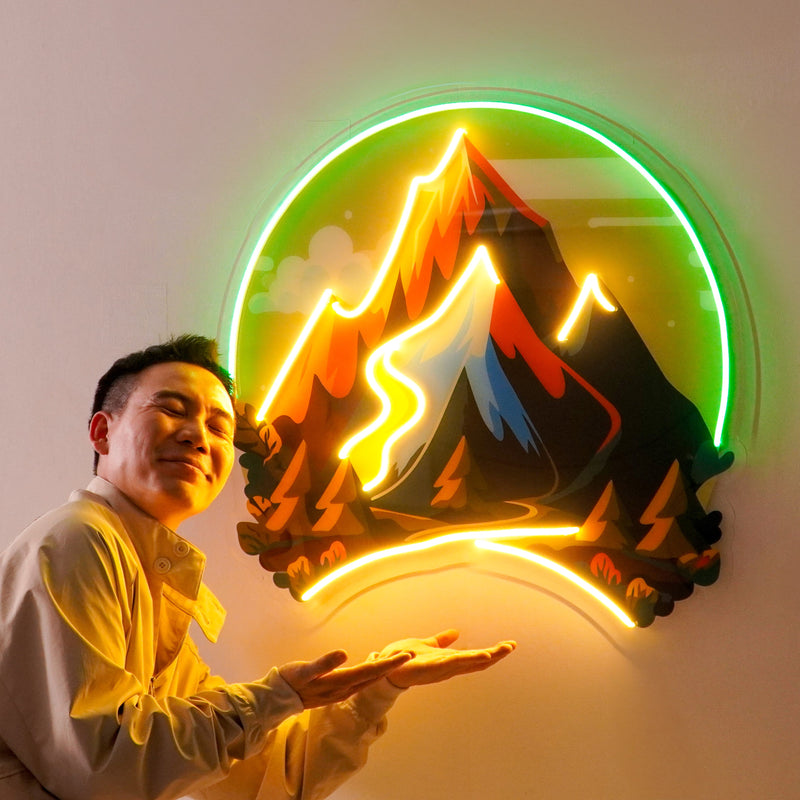 Mountain Landscape LED Neon Sign Light Pop Art