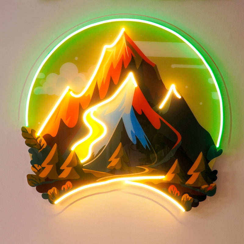 Mountain Landscape LED Neon Sign Light Pop Art