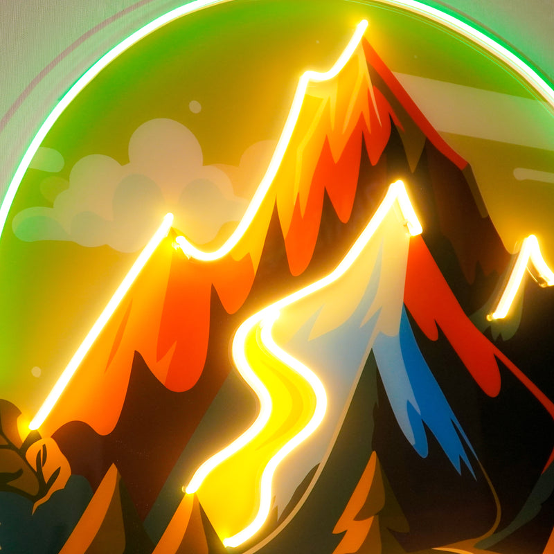 Mountain Landscape LED Neon Sign Light Pop Art