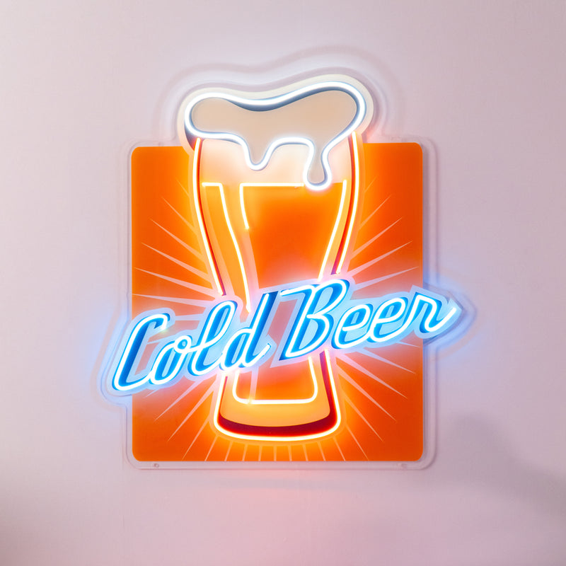 Cold Beer Led Neon Acrylic Artwork