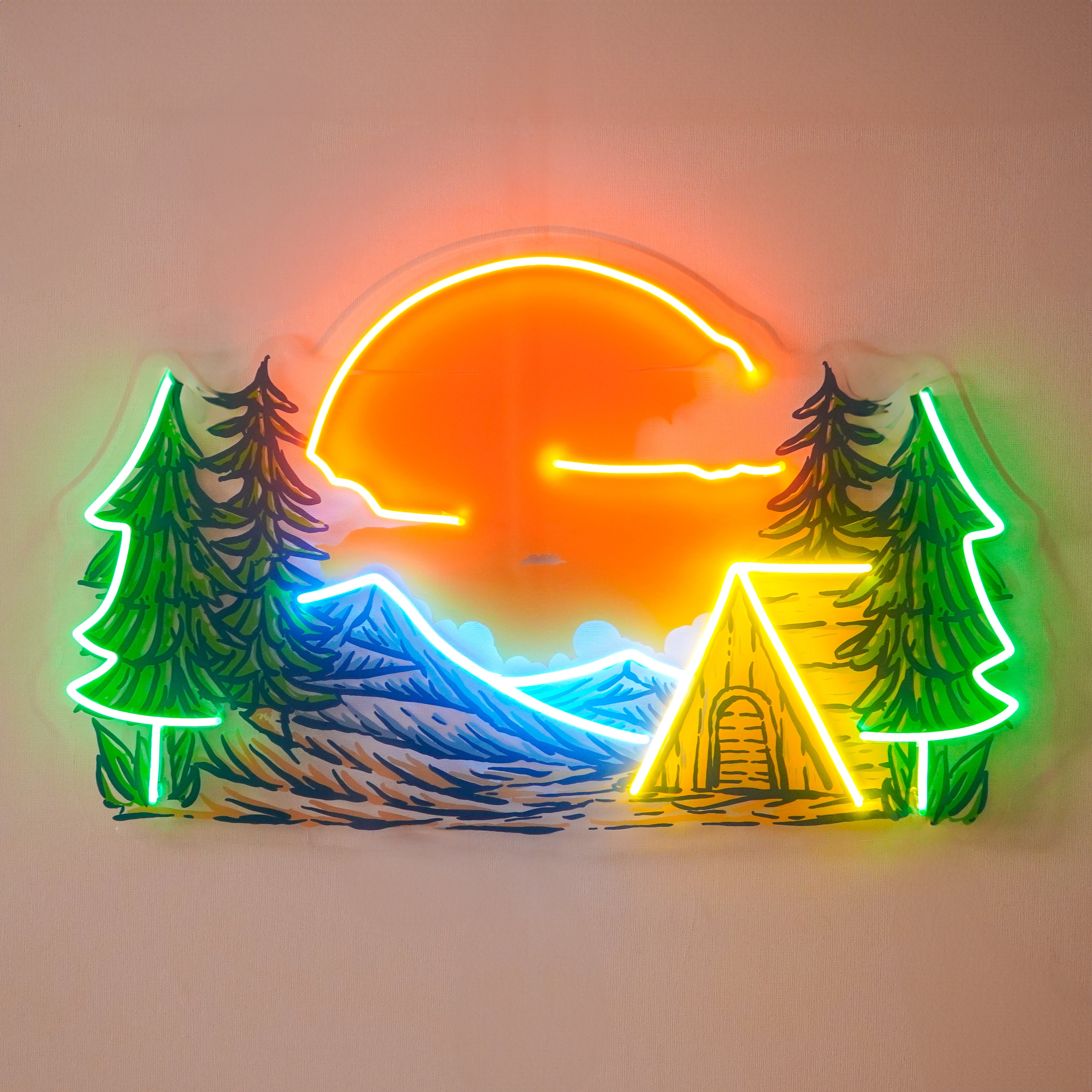 Winter Relaxation Led Neon Acrylic Artwork