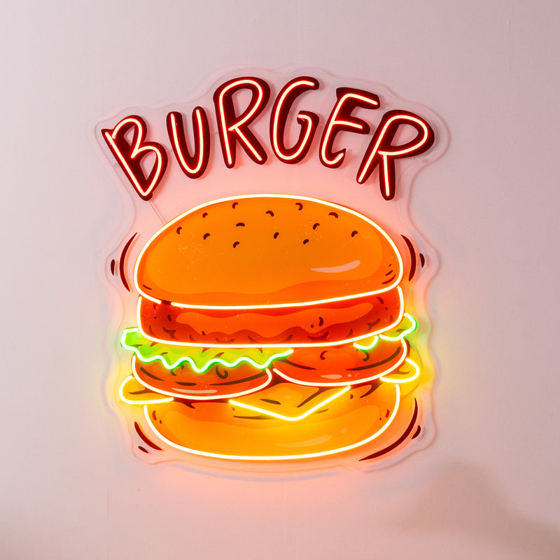 Hamburger Led Neon Acrylic Artwork